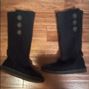 Black Uggs with buttons